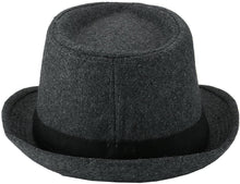 Load image into Gallery viewer, Men&#39;s Dark Grey Fedora Panama Jazz Hat