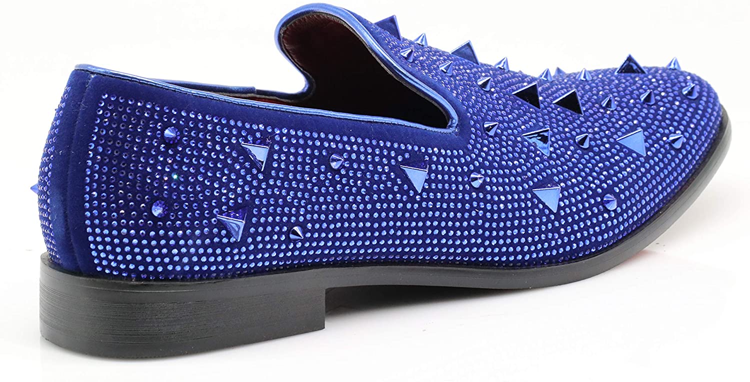 Blue prom shoes sale with spikes