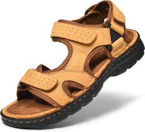 Summer Trend Yellow Genuine Leather Men's Sandals
