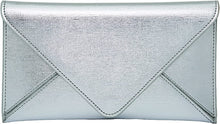 Load image into Gallery viewer, Glam Metallic Embossed Dark Gold Envelope Style Clutch Purse