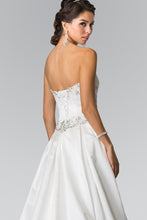 Load image into Gallery viewer, Astonishing Jewels Embellished Satin Strapless Wedding Dress with Train