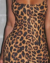 Load image into Gallery viewer, Stretch Cheetah Printed Sleeveless Midi Dress