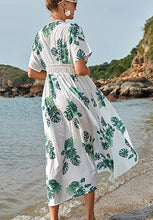 Load image into Gallery viewer, White Peacock Crochet Tied Chiffon Chic Swimwear Cover Up/Cardigan
