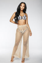 Load image into Gallery viewer, White Knit Boho Beach Cover Up Pants