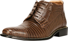 Load image into Gallery viewer, Genuine Brown Leather Lace Up Dress Shoes