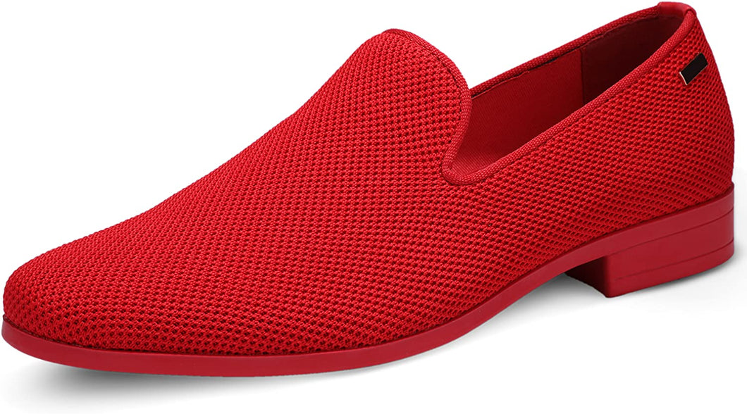 Penny Smoking Red Slip on Men's Dress Loafers