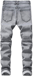 Gray Distressed Men's Denim Pants