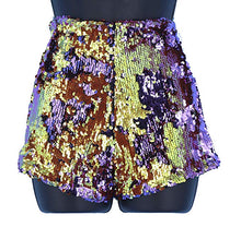 Load image into Gallery viewer, Sparkle &amp; Glitter White High Waist Sequin Shorts
