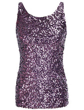 Load image into Gallery viewer, Gold Sparkle Sequin Sleeveless Sequin Top