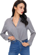 Load image into Gallery viewer, London Chic White Button Down Long Sleeve Knit Bodysuit