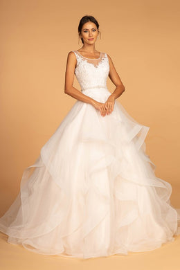 Infinite Tulip Sleeveless Lace Wedding Dress