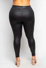 Load image into Gallery viewer, Beauty Illusion Black Leather Leggings