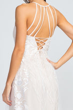 Load image into Gallery viewer, Scarlet Lace Halter Beach Lace Up Wedding Dress