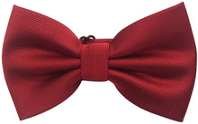 Load image into Gallery viewer, Men&#39;s Red Pre-tied Banded Formal Bow Tie