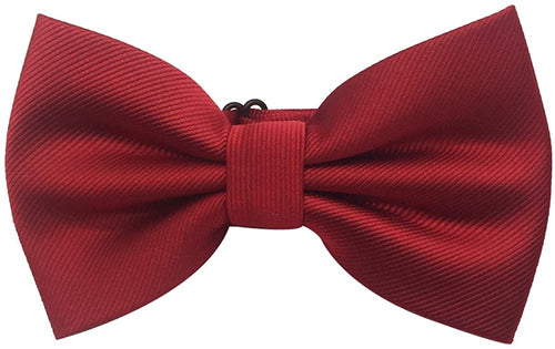 Men's Red Pre-tied Banded Formal Bow Tie