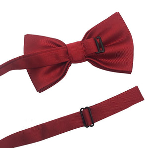 Men's Red Pre-tied Banded Formal Bow Tie