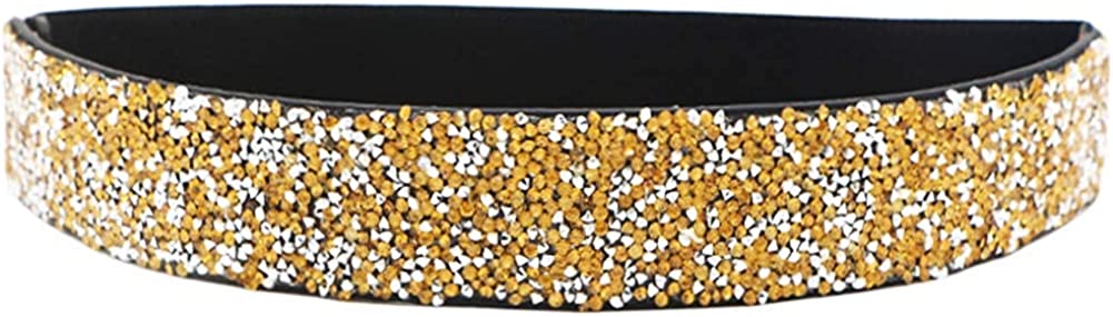 Parisian Yellow Sparkle Rhinestone Stretchy Waist Belt