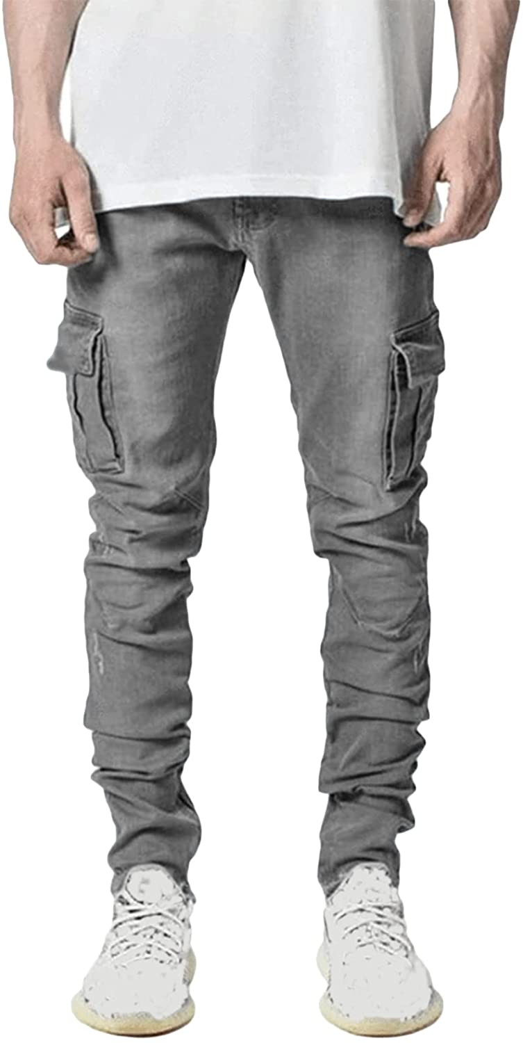 Streetwear Grey Pleated Ankle Trousers with Side Pockets