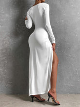 Load image into Gallery viewer, Summer Society White Long Sleeve Cut Out Maxi Dress