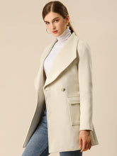 Load image into Gallery viewer, Wrap Shawl Collar Cream Belted Women&#39;s Blazer