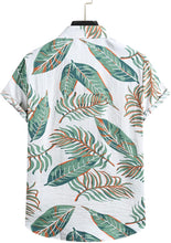 Load image into Gallery viewer, Men&#39;s Printed White Beach Short Sleeve Hawaiian Shirt