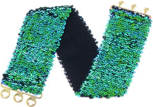 Load image into Gallery viewer, Mermaid Sparkly Sequin Wide Stretch Elastic Belt
