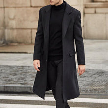 Load image into Gallery viewer, Men&#39;s Luxury Wool Blend Black Men&#39;s Winter Over Coat