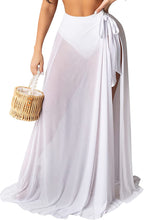 Load image into Gallery viewer, Beach White Bathing Cover Wrap Maxi Skirt