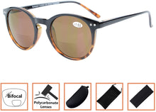 Load image into Gallery viewer, Life Paths Bifocal Black Demi Round Reading Spring Hinge Sunglasses