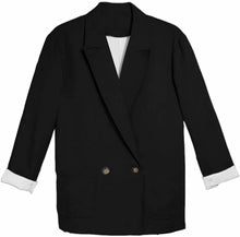 Load image into Gallery viewer, Ruffle Brown Office Casual Blazers Long Sleeve Open Front Work Blazer Jacket