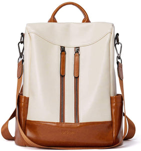 Purse Leather Coffee Anti-theft Travel Backpack