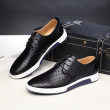Load image into Gallery viewer, Men&#39;s Black Lace-Up Casual Oxford Dress Shoes