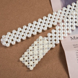 Round Square Buckle Set 2pcs Dress Crystal Rhinestone Belt