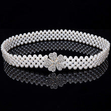 Load image into Gallery viewer, Round Square Buckle Set 2pcs Dress Crystal Rhinestone Belt
