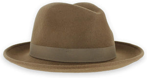 Men's Pecan Brown Pure Wool Vintage Style Hat