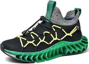 Men's Greenish Black Sports Athletic Running Shoes