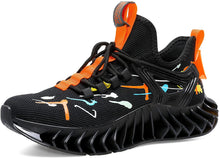 Load image into Gallery viewer, Men&#39;s White Orange Sports Athletic Running Shoes