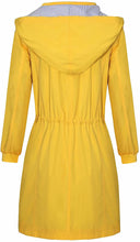 Load image into Gallery viewer, Windbreaker Yellow Lightweight  Waterproof Hooded Trench Coats