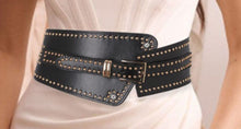 Load image into Gallery viewer, Retro Black Wide Stretchy Belt Waistband