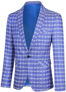 Men's Light Blue Notched Lapel Single Breasted 2pc Suit