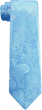 Load image into Gallery viewer, Men&#39;s Paisley Purple Blue Formal Cufflink Tie Clip Set