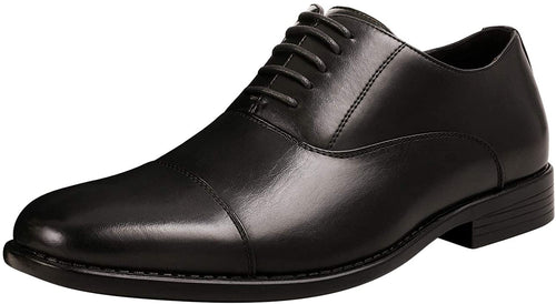 Men's Leather Formal Black Classic Lace-up Dress Shoes