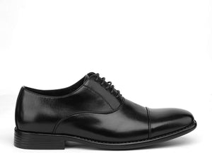 Men's Leather Formal Black Classic Lace-up Dress Shoes