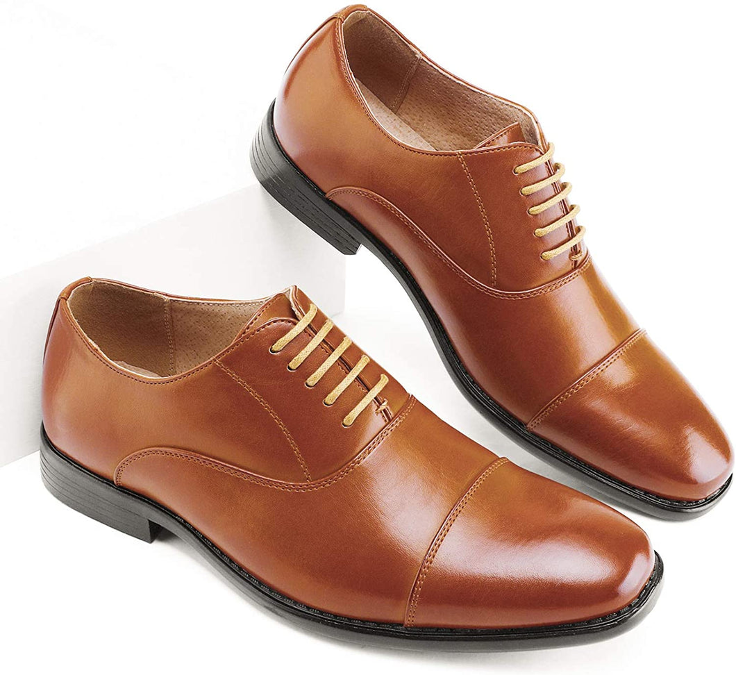 Men's Formal Brown Classic Lace-up Dress Shoes