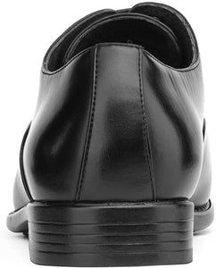 Men's Leather Formal Black Classic Lace-up Dress Shoes