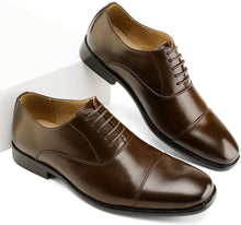 Load image into Gallery viewer, Men&#39;s Dark Brown Classic Lace-up Dress Shoes