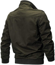 Load image into Gallery viewer, Men&#39;s Olive Green Casual Winter Cotton Military Jacket