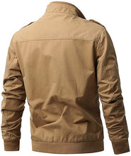 Load image into Gallery viewer, Men&#39;s Khaki Casual Winter Cotton Military Jacket