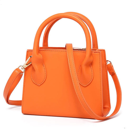 Trendy Orange Mini Purse Handbag