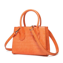 Load image into Gallery viewer, Trendy Orange Mini Purse Crocodile Pattern Handbag